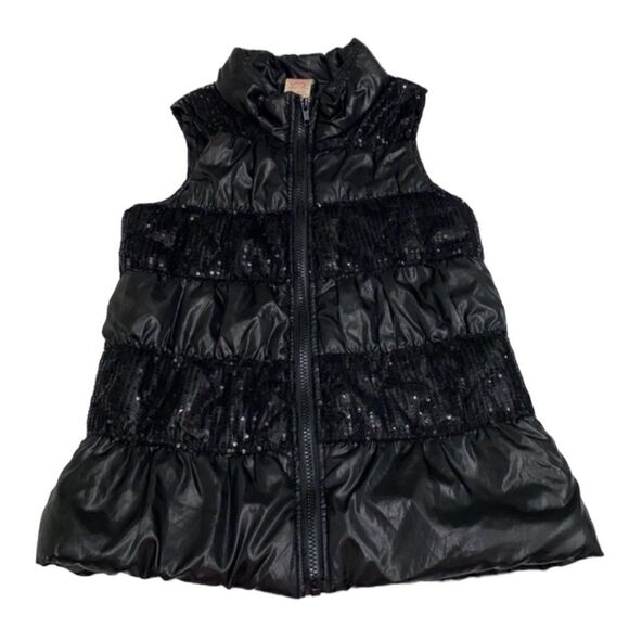 Girls Black Puffer Vest(Size Large 10-12) - Picture 2 of 7
